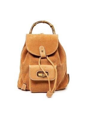 Gucci | Bags | Gucci 8s Red Pigskin Bamboo Backpack Small  display picture 1